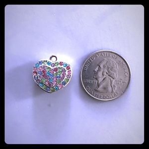 Rainbow heart charm